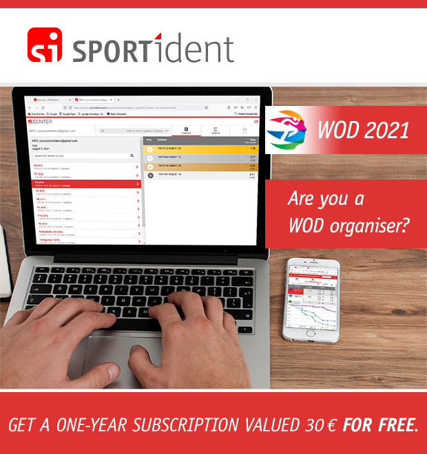 One-year Orienteering App subscription for free for WOD organisers